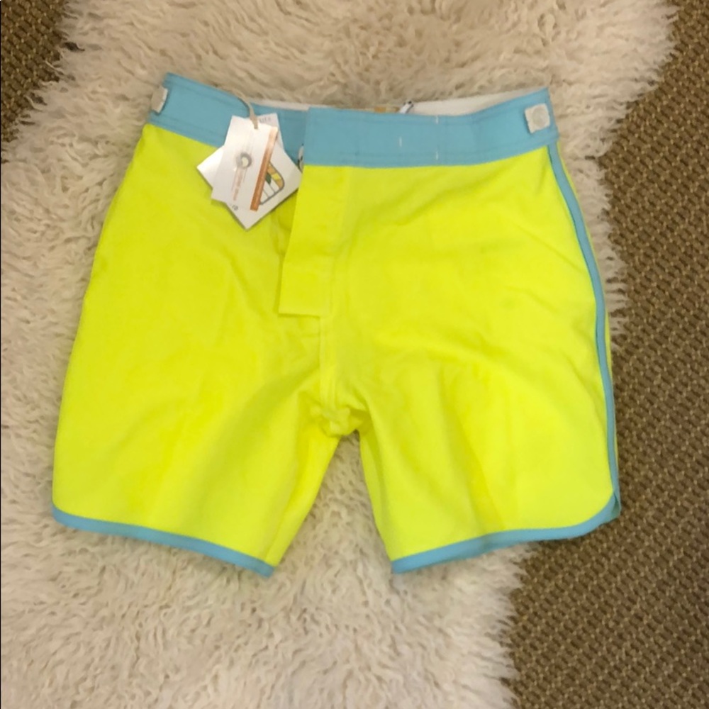 Boys bathing suit neon yellow crewcuts
